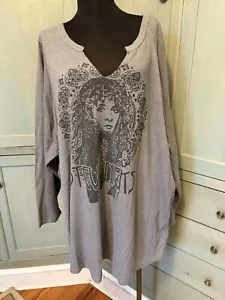 Steve Nicks 2020 Torrid grigio waffle maglia lunga tessuto John grigio taglie forti 5 - Foto 1 di 14