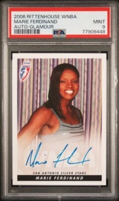 2006 Rittenhouse WNBA Marie Ferdinand Autograph PSA 9 Glamour LSU Tigers - Image 1 of 2