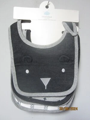 Черно-белые нагрудники для мальчиков Cloud Island упаковка 5 шт. один размер - Изображение 1 из 2