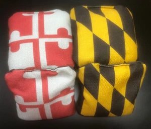 Set di 8 borse cornhole da cortile misura regolamento bandiera Maryland (borsa 039) - Foto 1 di 6