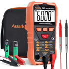 Assark 6000 Count Multimeter Digital AC/DC Voltmeter, Volt Ohm Amp Orange 