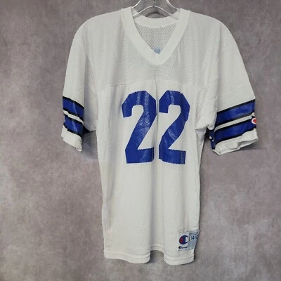 Vintage 90s Champion NFL Dallas Cowboys Emmitt Smith 22 White Jersey Youth L - Image 1 of 4