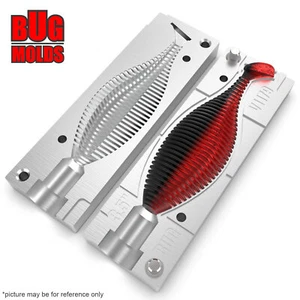 Bait DIY Fishing Mold Soft Plastic Baits Lure Plastisol Bass BellowsGillSwimmer - Picture 1 of 3