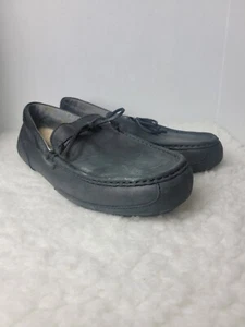 UGG Australia Chester Moccasin Slippers Mens Size 13 Black Leather Casual Shoes - Picture 1 of 10