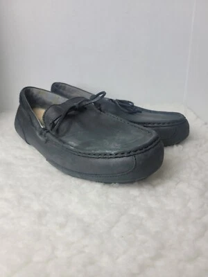 Zapatillas de mocasín UGG Australia Chester para hombre talla 13 zapatos informales de cuero negro Foto 1 de 4