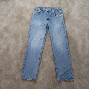Wrangler Relaxed Straight Jeans Men’s 32x32 Blue Denim pants Distressed - Picture 1 of 13