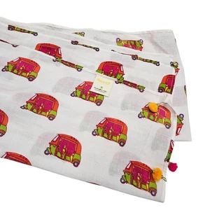 Happees Handarbeit Auto Rikscha Schal Bommel Glocken leicht Käfer Van Boho - Bild 1 von 10