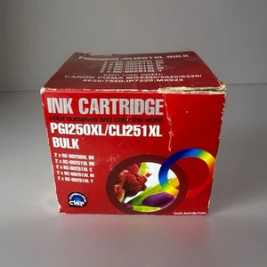 Ink Cartridge CLI251XL Bulk -12Cartridges Blk(6), Cyan(2), Magenta(1), Yellow(3) - Picture 1 of 6