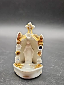 Antique French Porcelain Miniature Holy Water Font Figurine Victorian 1800'S? - Picture 1 of 12