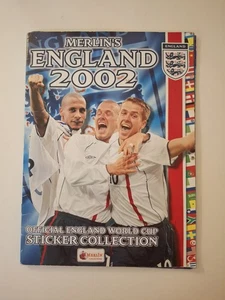 Rare Merlin's England Official World Cup 2002 Sticker Collection Album Soccer - Picture 1 of 24