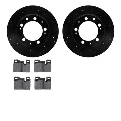 For Porsche 944 83-86 Drilled & Slotted Rear Brake Kit w Optimum Pads Foto 1 de 3