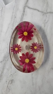 Vintage Clear Epoxy Floral Barbie Soap Dish - Picture 1 of 7