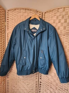 Members Only Jacket Mens 44 Zip Out Sherpa Lining Dark Blue/Green - Picture 1 of 12