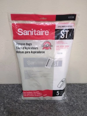 NEW Sanitaire Vacuum Synthetic Filtration Cleaner Bags 63213B 5 PACK Sealed ST - Image 1 of 4