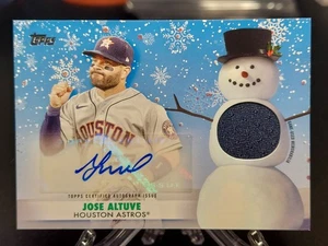 Jose Altuve 2021 Topps Holiday Red Metallic Auto Relic Patch 01/10 #WHAR-JA - Bild 1 von 4