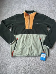 Maglione Columbia Sequoia Grove LS mezza zip pile uomo M Greenscape nuovo con etichetta Safari - Foto 1 di 7