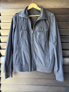 Marc Anthony Men's Small Navy Blue Windbreaker Bomber Jacket - Picture 1 of 7