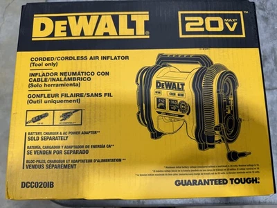Inflador portátil eléctrico inalámbrico DEWALT DCC020IB 20V MAX (solo herramienta) Foto 1 de 2