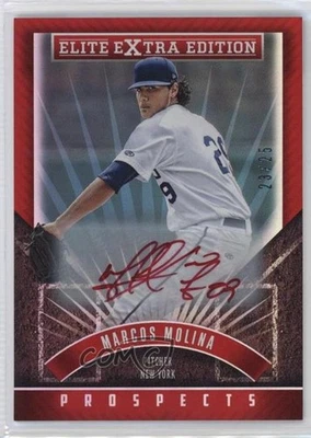 2015 Panini Elite Extra Edition Prospects Red Ink /25 Marcos Molina #154 Auto - Image 1 of 2