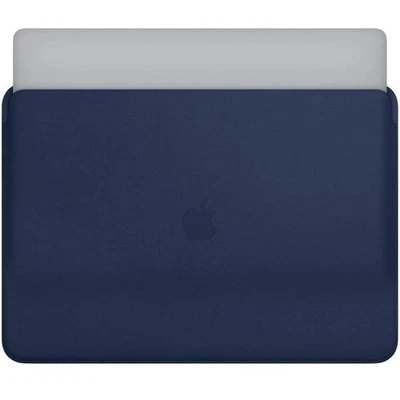 Original Apple Leather Sleeve for 15 Inch MacBook Pro Midnight Blue - Image 1 of 4