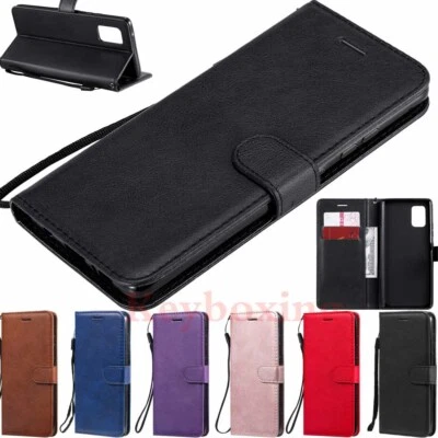 For Samsung A21s A10 A20 A50 A51 A71 Leather Wallet Card Holder Flip Case Cover - Image 1 of 4
