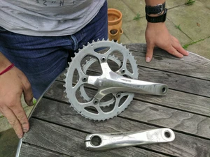 Shimano Tiagra 4500 Compact 50/34t 2x9 chainset 170mm cranks - Picture 1 of 5