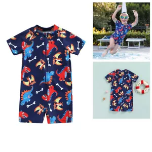Kid Boys Girls Swimsuit Swimming Costume Rash Guard Swimwear Bathing Suit Outfit - Picture 1 of 11