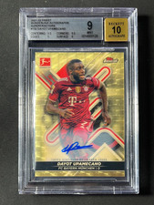2021-22 Topps Finest Bundesliga Dayot Upamecano Superfractor 1/1 #132 BGS 9/10