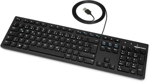 Amazon Basics Tastatur Mit De-Layout, Flach, Usb-Kabelgebunden, Mattschwarz - Bild 1 von 6