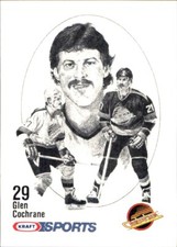 1986-87 Kraft Drawings #9 Glen Cochrane VANCOUVER CANUCKS