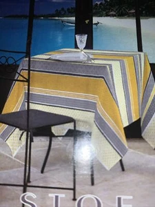 PROVENCE STOF Woven 100% Cotton Tablecloth Yellow/Grey  U pick Sz FRANCE  - Picture 1 of 8