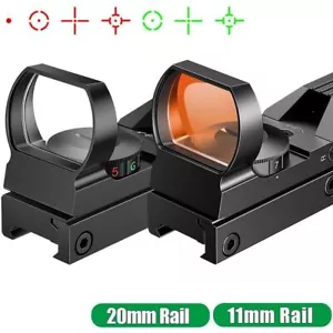 Red Dot Reflex Sight 1X22X33mm Hunting Scope 4 Reticles for 20mm/11mm Rail - Picture 1 of 10