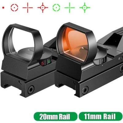 Red Dot Reflex Sight 1X22X33mm Hunting Scope 4 Reticles for 20mm/11mm Rail - Image 1 of 4