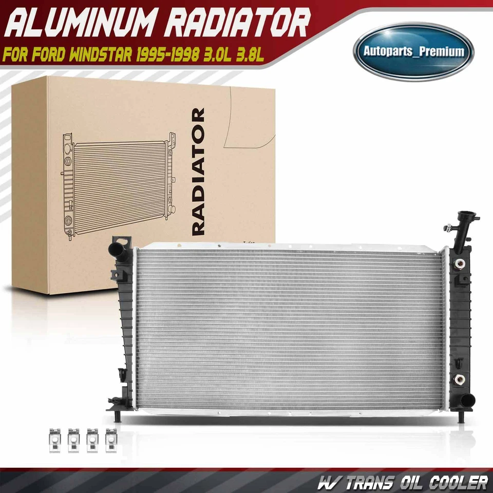 Radiator w/ Oil Cooler for Ford Windstar 1995-1998 V6 3.0L 3.8L Automatic Trans. - Image 1 of 4