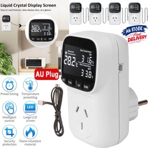 Plug-in Thermostat Digital Electronic Temperature Controller Sensor Socket Timer - Picture 1 of 14