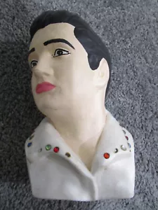 Vintage Elvis Presley Ceramic Hand Painted Head Bust Figure - Picture 1 of 3