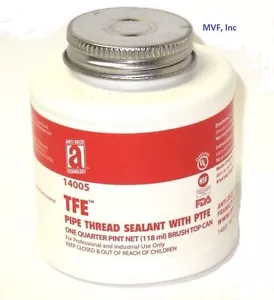 Anti-Seize 14005 Teflon Pipe Thread Sealant w/PTFE 1/4 Pint Can Brush 140ER05 - Picture 1 of 3