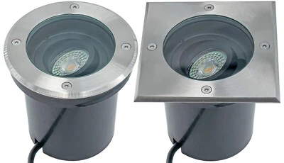 IP67 Bodenleuchte schwenkbar Bodeneinbauleuchte Einfahrt Gartenleuchte GU10 230V - Bild 1 von 4