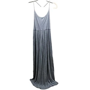 FINN & CLOVER Womens Gray Beachy Boho Open Back Maxi Dress Size Large - Picture 1 of 5