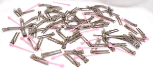 VTG 88 pc LADY ELLEN Metal Klippies Pin Up Curl Hair Clips Double Prong 1950 MCM - Picture 1 of 4
