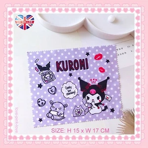 🌸 KUROMI SANRIO Kawaii Microfiber Cloth for Phone, Laptop, Tablet, Glasses UK🌸 - Picture 1 of 8