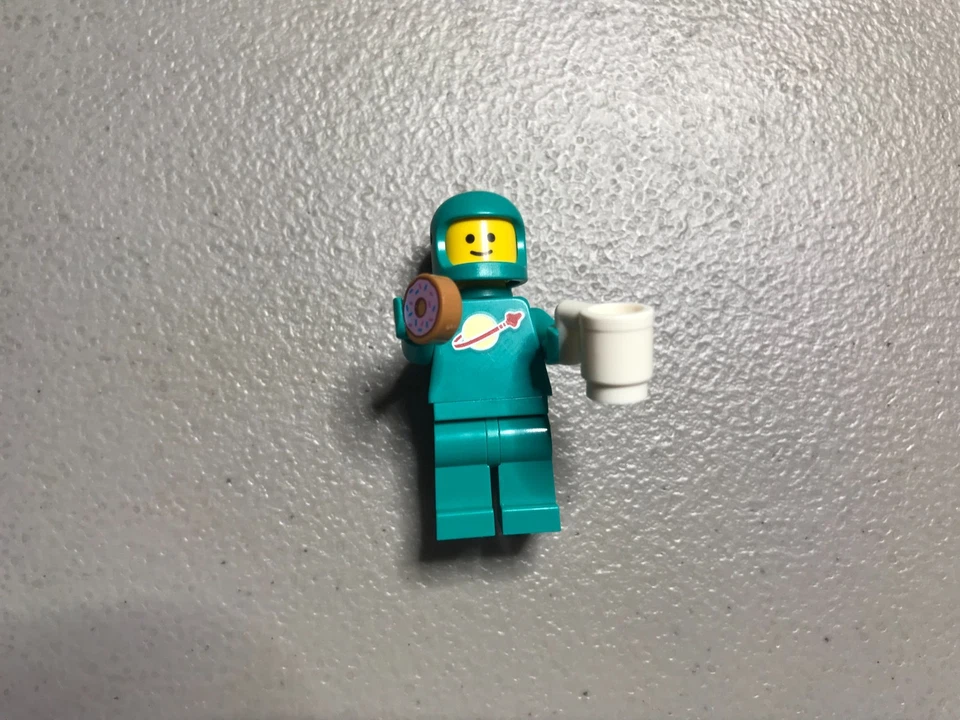 LEGO NEW Classic TEAL Spaceman Minifigure from Vending Machine #21358 - In Hand - Image 1 of 1