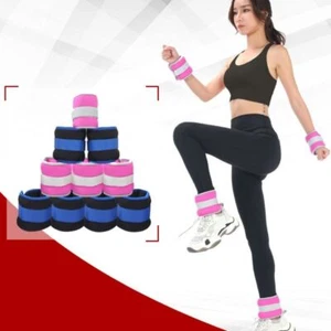 1Pair Ankle Weights Adjustable Strap Leg Arm Weights Wrist Sandbag Yoga Pilates. - Picture 1 of 20