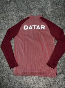 Nike Pro Elite Team Qatar Jacket Red White Track & Field Mens Sz M CI8847-xxx - Picture 1 of 7