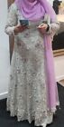 Wedding Dress Walima Asian Party Really Heavy Silver And Lilac