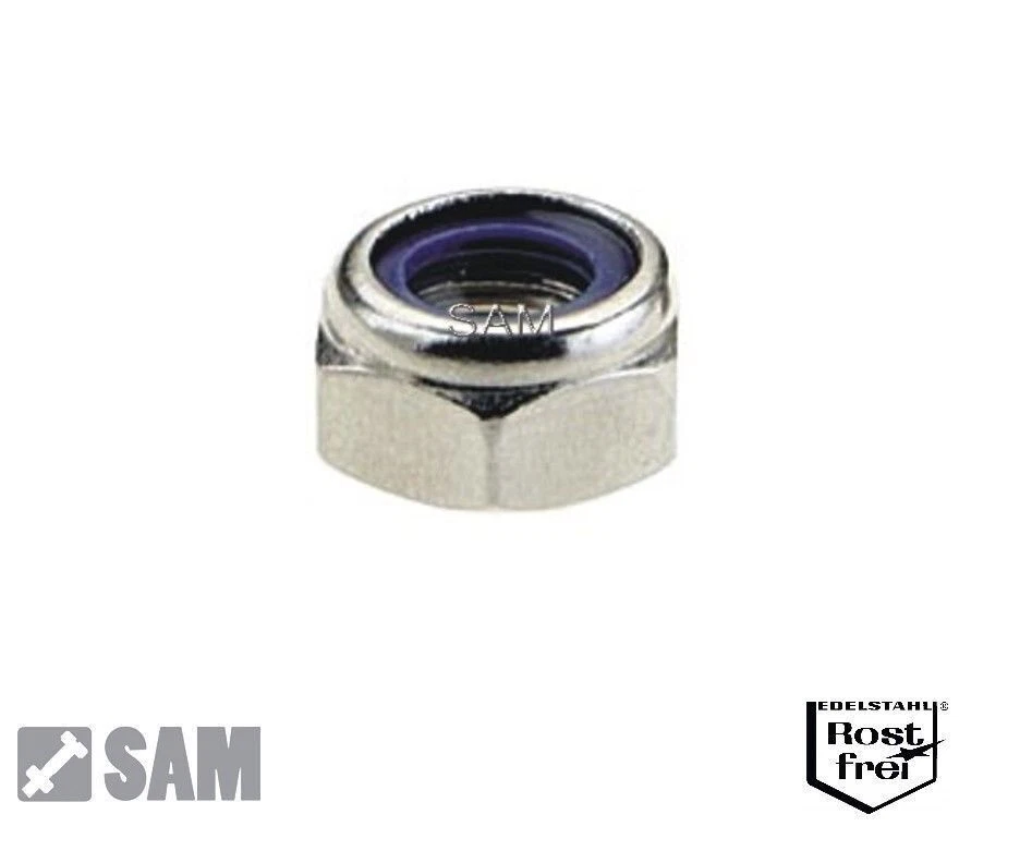10 Stück Sicherungsmuttern mit LINKSGEWINDE DIN 985 Edelstahl M6 LINKS  - Bild 1 von 1