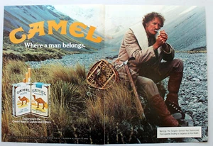 Camel Lights Filters Mountains Snowshoe Vintage Magazine Print Ad 1982 16 x 11 - Picture 1 of 1