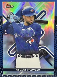 2022 Topps Finest GEORGE SPRINGER Refractor Toronto Blue Jays - Picture 1 of 2