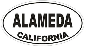 Alameda California Oval Bumper Sticker or Helmet Sticker D2845 Euro Oval - Picture 1 of 1