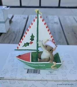 Charming Tails Figurine Sailing By To Say Hi 98/429 Fitz&Floyd NIB SIGNED RARE - Picture 1 of 7